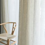 Modern  Japanese style linen curtain Thicken gauze curtain contracted bedroom wave window balcony gauze shading window screen