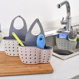 Kitchen Sink Holder Hanging Drain Basket Adjustable Soap Sponge Shelf Organizer Bathroom Faucet Holder Rack Kitchen Accessories