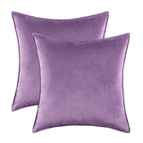 Pack of 2 Decorative Velvet Throw Pillow Cover Soft Rose Red Pillow Cover Solid Square Cushion Case for Sofa Bedroom