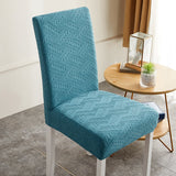 4 pcs/6 pcs Jacquard Chair Cover Polyester Fiber High Elastic Stool Cover Hotel Restaurant Chair Antifouling Cover