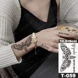 Butterfly Waterproof Temporary Tattoo Stickers Moth Rose Flower Dark Flash Tatto Women Sexy Body Art Arm Neck Fake Tattoos Men