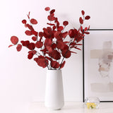 1 PC Artificial Eucalyptus Forest Apple Leaf Wedding Home Decoration Fake Plant Autumn Eucalyptus Branch Plastic Plant Decor