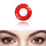 2pcs Halloween Colorful Contact Lenses Anime Cosplay Eye Lenses multicolored lenses Lenses White Black Red Lenses