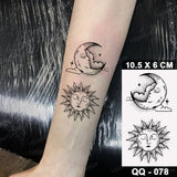 Waterproof Temporary Tattoo Sticker 3D Watercolor Realistic Lavender Daisy Flower Tatto Women Men Child Kids Ankle Fake Tattoos