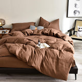 Bonenjoy 1 pc Duvet Cover Blue Solid Color Microfiber  Single/Queen/King dekbedovertrek 200x220 (no pillowcase)