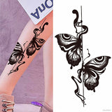 Sexy Flower Bird Temporary Waterproof Tattoo Sticker Girl Butterfly Dreamcatcher Cross Body Arm Sleeve Chest Fake Totem Women