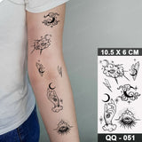 Waterproof Temporary Tattoo Sticker 3D Watercolor Realistic Lavender Daisy Flower Tatto Women Men Child Kids Ankle Fake Tattoos