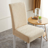 4 pcs/6 pcs Jacquard Chair Cover Polyester Fiber High Elastic Stool Cover Hotel Restaurant Chair Antifouling Cover