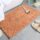 Solid Color Bathroom Mat Bath Carpets Chenille Water Absorption Bathtub Washbasin Floor Mat Non-slip Toilet Rug Plush Foot Mat