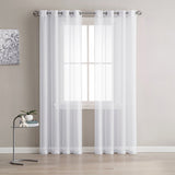 White Tulle Short Curtain for Living room Solid Sheer Voile Curtains for Kitchen Window Screening Linen Curtain Door Wedding