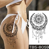 Waterproof Temporary Tattoo Sticker Chest Lace Henna Mandala Flash Tattoos Wolf Diamond Flower Body Art Arm Fake Tatoo Women Men