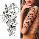 Big Rose Waterproof Temporary Tattoo Flower Butterfly Bird Hipster Fashion Woman Fake Body Arm Sticker Man Tatoo Art Leg Totem