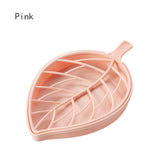 Soap Dishes Portable Leaf Shaped Shower Soap Holder Box Draining Tray Fashion Soap Dish for Shower Kitchen Dispenser Soap Rack