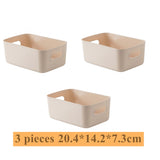 Sundries storage basket student desktop snack storage box plastic cosmetic storage box household kitchen tidying box with lid