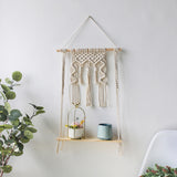Wall Hanging Shelf Boho Home Decor Shelves On Wall Wood Decoration for Bedroom Living Room Nursery Christamas Gift