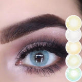 2pcs/1Pair Gray myopia Colored Contact Lenses For Eyes Aurora Europe Seriers lenses with diopters Colored lenses Yearly