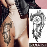 Waterproof Temporary Tattoo Sticker Old School Moth Butterfly Tatto Compass Flowers Wing Clock Body Art Arm Fake Sleeve Tatoo