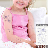 Butterfly Waterproof Temporary Tattoo Stickers Moth Rose Flower Dark Flash Tatto Women Sexy Body Art Arm Neck Fake Tattoos Men