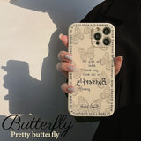 Original butterfly shockproof cute cartoon phone case for iphone 14 13 mini 11 pro max 12 xsmax x xr se 7 8 plus cover capa