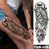 Large Arm Sleeve Tattoo Lion Crown King Rose Waterproof Temporary Tatoo Sticker Wild Wolf Tiger Men Full Skull Totem Fake Tatto