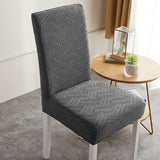 4 pcs/6 pcs Jacquard Chair Cover Polyester Fiber High Elastic Stool Cover Hotel Restaurant Chair Antifouling Cover