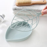 Soap Dishes Portable Leaf Shaped Shower Soap Holder Box Draining Tray Fashion Soap Dish for Shower Kitchen Dispenser Soap Rack