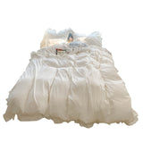 Korean Girl Princess Style Solid Color Bedding Fitted Set Cute Cotton Ruffle Duvet Cover With Pillow Case Full Queen Bed Sheets