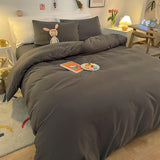 Solid Color Duvet Cover Black Quilt Cover Queen King Size Comforter Cover High Quality Skin Friendly Fabric Bedding Cover