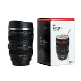 Stainless Steel Camera EF24-105mm Coffee Lens Mug White Black Coffee Mugs Creative Gift Coffee Cups