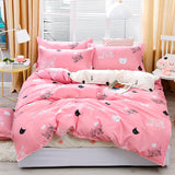 Cotton Pastoral Flower Cartoon Style Fashion Bedding Bed Cover Bed Sheet Duvet Cover Pillowcase 4pcs Bedding Sets/Queen