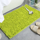 Solid Color Bathroom Mat Bath Carpets Chenille Water Absorption Bathtub Washbasin Floor Mat Non-slip Toilet Rug Plush Foot Mat