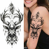 1pc Animal Lion Women Waterproof Temporary Tattoos Fake Stickers Arm Sun Art Black Cross Jesus 3D Praying Fashion Decoration