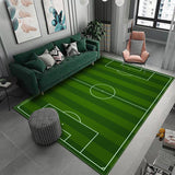 3D Football Field Capet For Kids Room Soft Floor Mat Microfiber Large Carpet Children Washable Baby Room Play Mat Boy's Rug