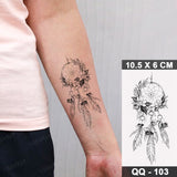 Waterproof Temporary Tattoo Sticker 3D Watercolor Realistic Lavender Daisy Flower Tatto Women Men Child Kids Ankle Fake Tattoos