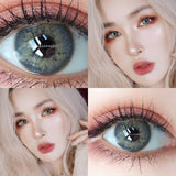 2pcs/Pair Color Contact Lenses Myopia Contact Color Lens Eyes Lenses for Eyes Blue Lenses with Diopters Yearly Cosmetics