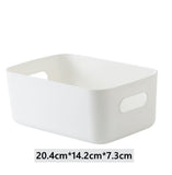 Sundries storage basket student desktop snack storage box plastic cosmetic storage box household kitchen tidying box with lid