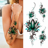 Big Rose Waterproof Temporary Tattoo Flower Butterfly Bird Hipster Fashion Woman Fake Body Arm Sticker Man Tatoo Art Leg Totem