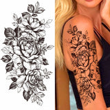 Sexy Flower Bird Temporary Waterproof Tattoo Sticker Girl Butterfly Dreamcatcher Cross Body Arm Sleeve Chest Fake Totem Women