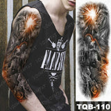 Large Arm Sleeve Tattoo Japanese Dragon Prajna Waterproof Temporary Tatto Sticker Mechanical Body Art Full Fake Tatoo Women Men