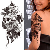 Big Rose Waterproof Temporary Tattoo Flower Butterfly Bird Hipster Fashion Woman Fake Body Arm Sticker Man Tatoo Art Leg Totem