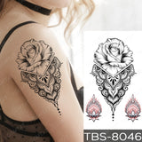 Waterproof Temporary Tattoo Sticker Chest Lace Henna Mandala Flash Tattoos Wolf Diamond Flower Body Art Arm Fake Tatoo Women Men