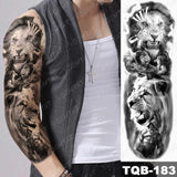 Large Arm Sleeve Tattoo Japanese Dragon Prajna Waterproof Temporary Tatto Sticker Mechanical Body Art Full Fake Tatoo Women Men