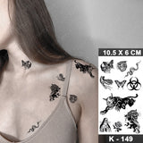 Dark Snake Waterproof Temporary Tattoo Stickers Scorpion Prajna Old School Flash Tattoos Hand Arm Women Body Art Fake Tatoo Men