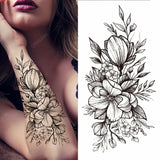 Sexy Flower Bird Temporary Waterproof Tattoo Sticker Girl Butterfly Dreamcatcher Cross Body Arm Sleeve Chest Fake Totem Women