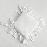 Ruffles Seat Mat Cover,Flouncing Dinning Chair Pat Decor,Customizable Princess Frill Cotton Chair Cushion Cover