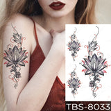 Waterproof Temporary Tattoo Sticker Chest Lace Henna Mandala Flash Tattoos Wolf Diamond Flower Body Art Arm Fake Tatoo Women Men