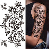 Sexy Flower Bird Temporary Waterproof Tattoo Sticker Girl Butterfly Dreamcatcher Cross Body Arm Sleeve Chest Fake Totem Women