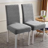 4 pcs/6 pcs Jacquard Chair Cover Polyester Fiber High Elastic Stool Cover Hotel Restaurant Chair Antifouling Cover