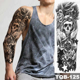 Large Arm Sleeve Tattoo Japanese Dragon Prajna Waterproof Temporary Tatto Sticker Mechanical Body Art Full Fake Tatoo Women Men