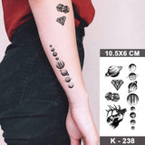 Dark Snake Waterproof Temporary Tattoo Stickers Scorpion Prajna Old School Flash Tattoos Hand Arm Women Body Art Fake Tatoo Men